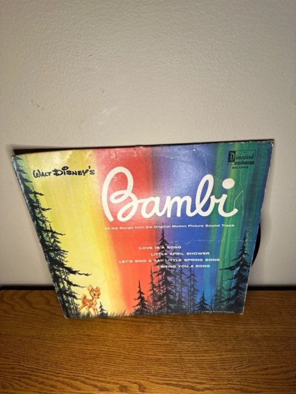 Walt Disney’s Bambi LP (1963) Disneyland Records 1203 Vinyl Album 12” Soundtrack